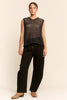 Load image into Gallery viewer, Davi & Dani - FISHNET OPEN-KNIT CREW NECK SWEATER VEST