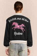 Load image into Gallery viewer, Davi & Dani - RETRO RODEO EMBROIDERED BOMBER JACKET ship 08/28/2026