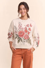 Load image into Gallery viewer, VINTAGE BOTANICAL FLORAL CROPPED SWEATSHIRT SHIP 09/04