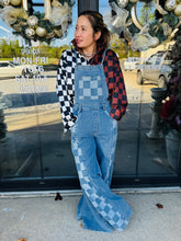 Load image into Gallery viewer, Davi & Dani - Washed Denim Wide Leg Opening Overall Jumpsuit