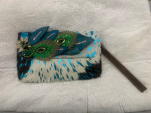Load image into Gallery viewer, A Rare Bird - Clutch Crossbody- Peacock Blue - Green and Cream