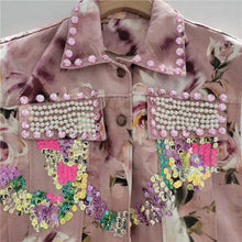 Load image into Gallery viewer, HCB - Summer Handmade Beaded Floral Sequin Crop Vest