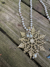 Load image into Gallery viewer, A Rare Bird- Gold Snowflake Long Necklace