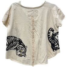 Load image into Gallery viewer, I Love Linen - Vintage Style Tee with Tiger Graphic On Front and Back