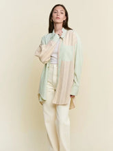 Load image into Gallery viewer, J.NNA - Stripe Oversize Top Green