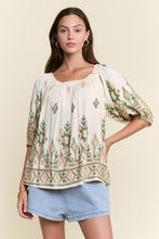 Load image into Gallery viewer, J.nna - Multi Color Embroidered Pattern Top