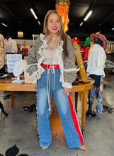 Load image into Gallery viewer, Bluevelvet - LEOPARD PRINT FRONT TIE JACKET