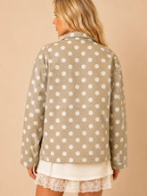 Load image into Gallery viewer, J.nna - Polka Dot Twill Zip-Up Jacket