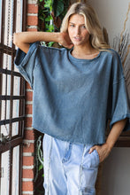 Load image into Gallery viewer, Oli & Hali - Washed Drop Shoulder Relaxed Cropped Top