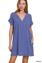 Load image into Gallery viewer, ZENANA - Off To A Good Start Gauze Dress