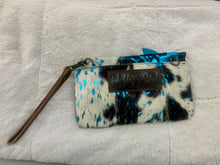 Load image into Gallery viewer, A Rare Bird - Clutch Crossbody- Peacock Blue - Green and Cream