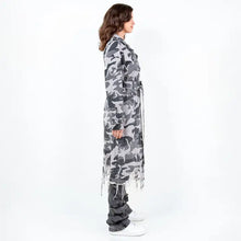 Load image into Gallery viewer, Gray Camouflage Trench COAT