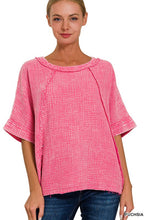 Load image into Gallery viewer, WASHED DOUBLE GAUZE RAGLAN SLEEVE SHIRT