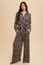 Load image into Gallery viewer, Leopard Plisse Lounge Wide Pants