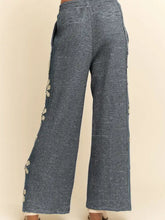 Load image into Gallery viewer, Davi & Dani - Milli Mix Matched Flower Patch Sweatpants - Blue