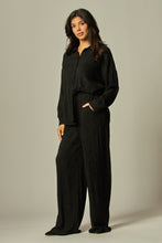 Load image into Gallery viewer, Love Poem - Crinkled Plisse Button Down Shirt Loungewear Set