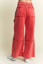 Load image into Gallery viewer, J. Her - Mineral wash Multi Pockets Wide Leg Terry Pants