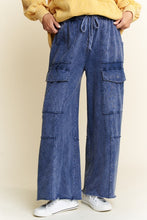 Load image into Gallery viewer, J. Her - Mineral wash Multi Pockets Wide Leg Terry Pants