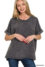 Load image into Gallery viewer, Here For You Acid Wash Gauze Top