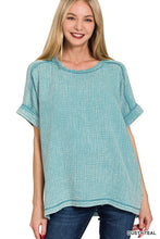 Load image into Gallery viewer, Here For You Acid Wash Gauze Top