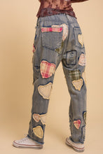 Load image into Gallery viewer, BLUEVELVET - Patchwork Washed Boyfriend Jeans