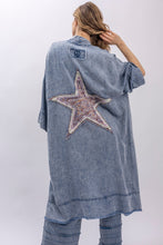 Load image into Gallery viewer, Blue Velvet - Star Patchwork Duster Jacket