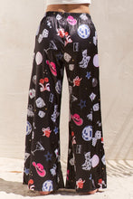Load image into Gallery viewer, Jade By Jane -Party Collage Satin Pants - Black