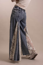 Load image into Gallery viewer, Bluevelvet - Lace Mix Ruffle Wideleg Denim Pants