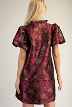 Load image into Gallery viewer, Ruffle V-neck Puff Sleeve Mini Dress