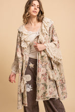 Load image into Gallery viewer, BLUEVELVET - Oversized Floral Print Lace Duster