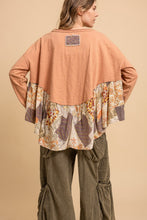Load image into Gallery viewer, Bluevelvet - Playful Heart Patchwork Oversized Ruffle Hem Top