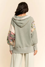 Load image into Gallery viewer, Davi & Dani - Soft Waffle Knit Flower Patchwork Hoodie Top