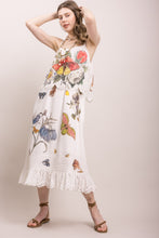 Load image into Gallery viewer, Bluevelvet - Butterfly Flower Print Eyelet Tank Dress