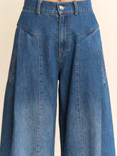 Load image into Gallery viewer, Davi & Dani - High Waisted Front Slit Wide Leg Denim Pants