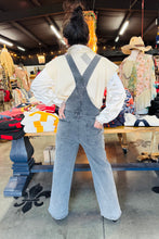 Load image into Gallery viewer, Pixi + Ivy - Soft Stretchy Washed Blue Denim Overalls - Grey Wash
