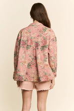 Load image into Gallery viewer, J.NNA - Floral Print Denim Long Sleeve Jacket