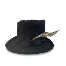 Load image into Gallery viewer, HC - Victoria - Black Mixed Media Gothic Top Hat