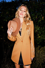 Load image into Gallery viewer, Blue B - Woven Suiting Studded Embroidered Blazer