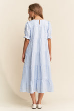 Load image into Gallery viewer, J.nna - Picnic Tiered Maxi Dress in Blue Gingham