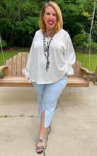 Load image into Gallery viewer, HC Ooh La La Pleated Silk Blouse