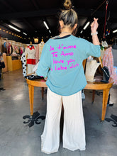 Load image into Gallery viewer, Davi & Dani Garmet Washed Love Printed Short Sleeve Top
