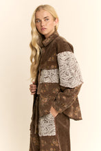 Load image into Gallery viewer, Davi & Dani - Washed Floral Button Front Shirt Jacket Shacket