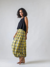 Load image into Gallery viewer, HCB - Hamilton Pants, Cotton Checkered-Print Pants Yellow