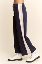 Load image into Gallery viewer, Davi & Dani - Wide Leg Track Pant Side Stripes Drawstring Waist