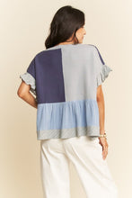 Load image into Gallery viewer, Sweater Textured Fabric Ruffle Detail Top