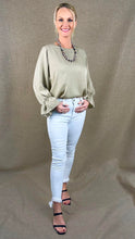 Load image into Gallery viewer, HC Ooh La La Pleated Silk Blouse