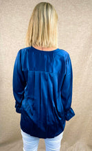 Load image into Gallery viewer, HC Ooh La La Pleated Silk Blouse
