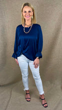 Load image into Gallery viewer, HC Ooh La La Pleated Silk Blouse