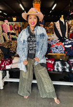Load image into Gallery viewer, A Rare Bird -  Denim  & Lace Quilted Star Jacket