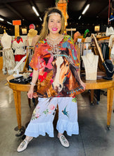 Load image into Gallery viewer, I Love Linen - Collar Linen Top Cowgirl & Horse
